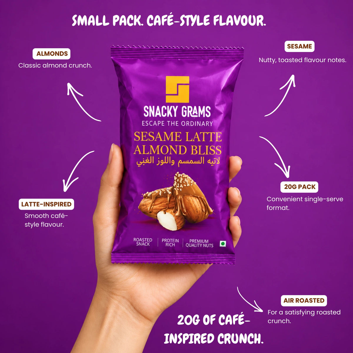 Sesame Latte Almond Bliss 20g & (Pack of 10 & 15)