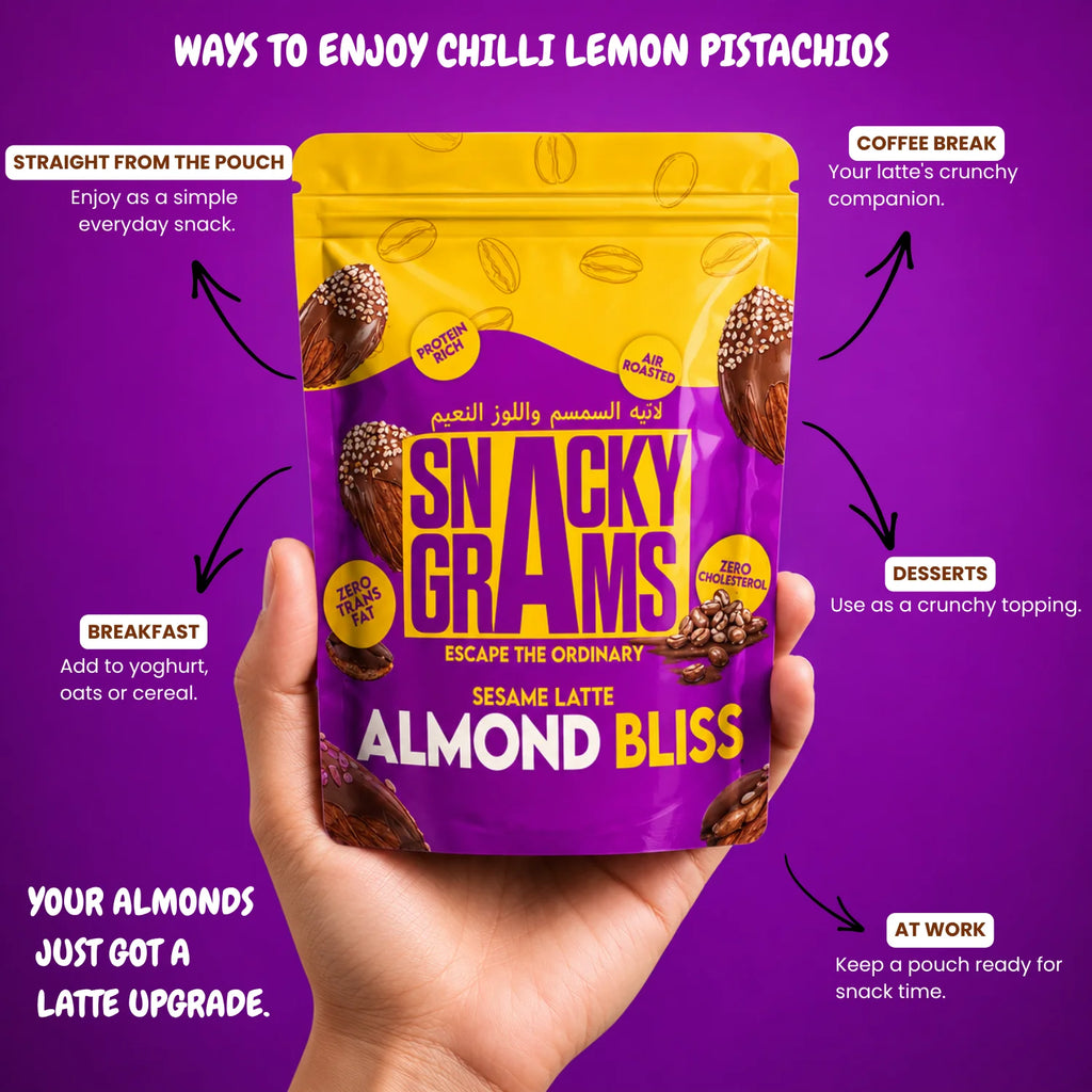 Sesame Latte Almond Bliss-Flavoured Almonds (80g & 200g)