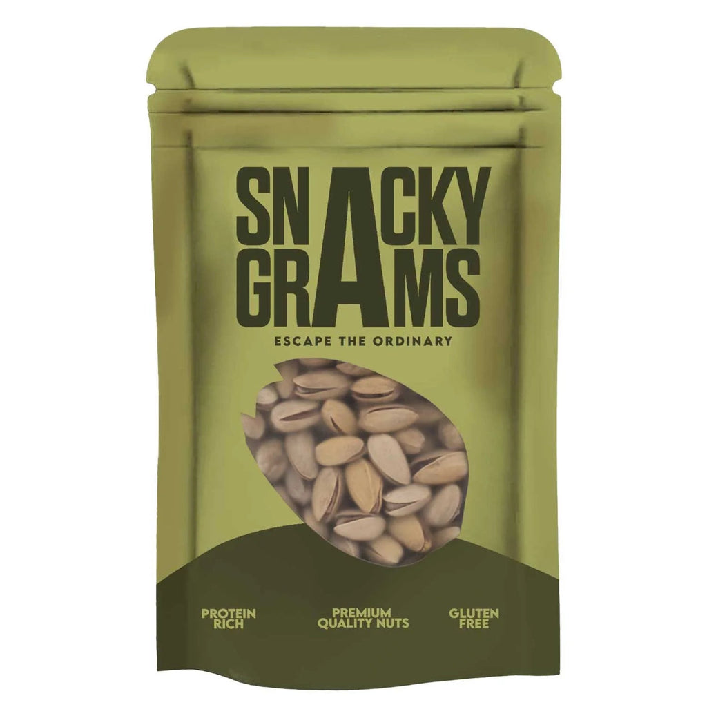  roasted pistachios in a snacky grams pouch 