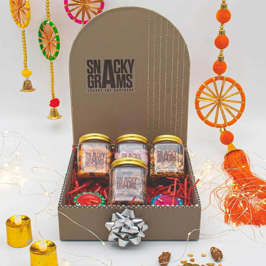 Faux Leather gift box in dubai -festival gift dry fruits