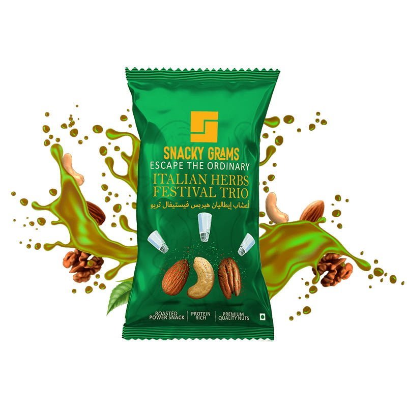 flavored dry nuts Italian Herbs Festival Trio in pouch