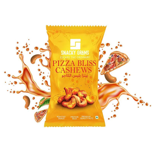 flavored Pizza Bliss Cashew nuts - Snacky Grams