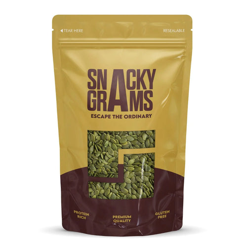 pumpkin seeds in a pouch of snacky grams