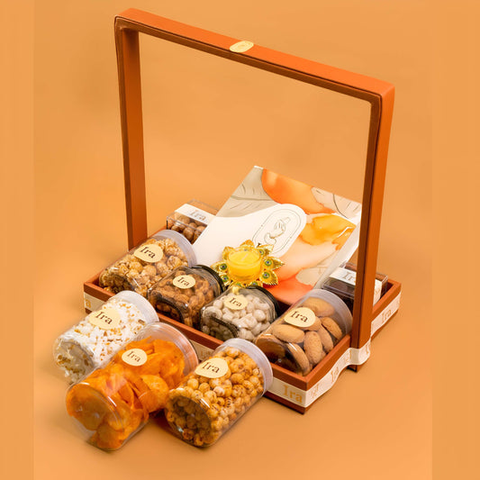 Assorted dried fruits and nuts in a Diwali Ramadan& Christmas gift box