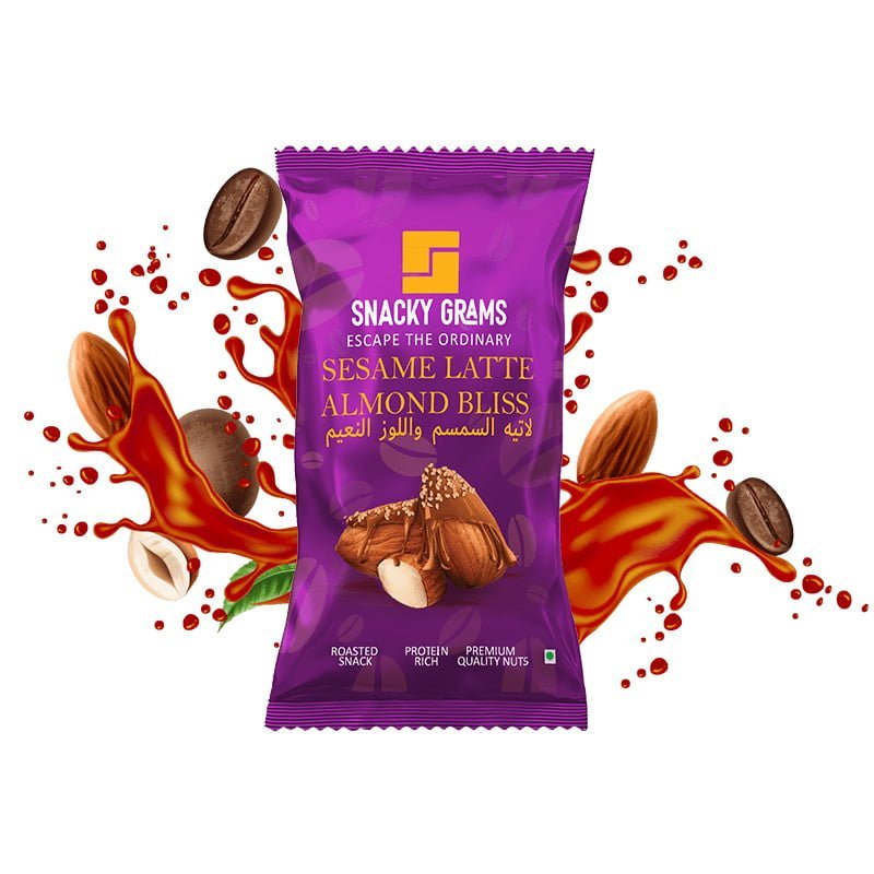 Sesame Latte Almond Bliss - Snacky Grams