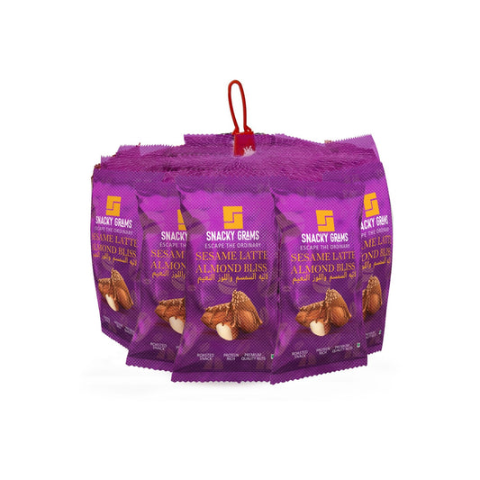 Sesame Latte Almond Bliss (Packets of 15) - Snacky Grams