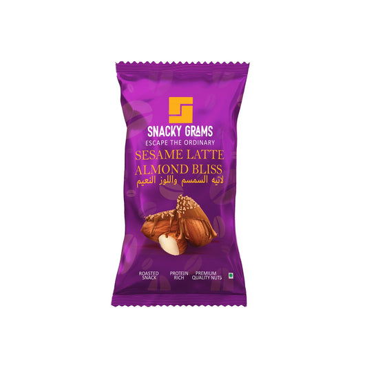 Sesame Latte Almond Bliss (Packets of 15) - Snacky Grams