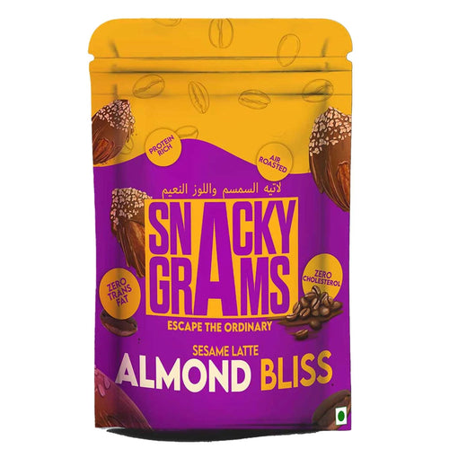 sesame latte almond bliss flavor alomds in pouch