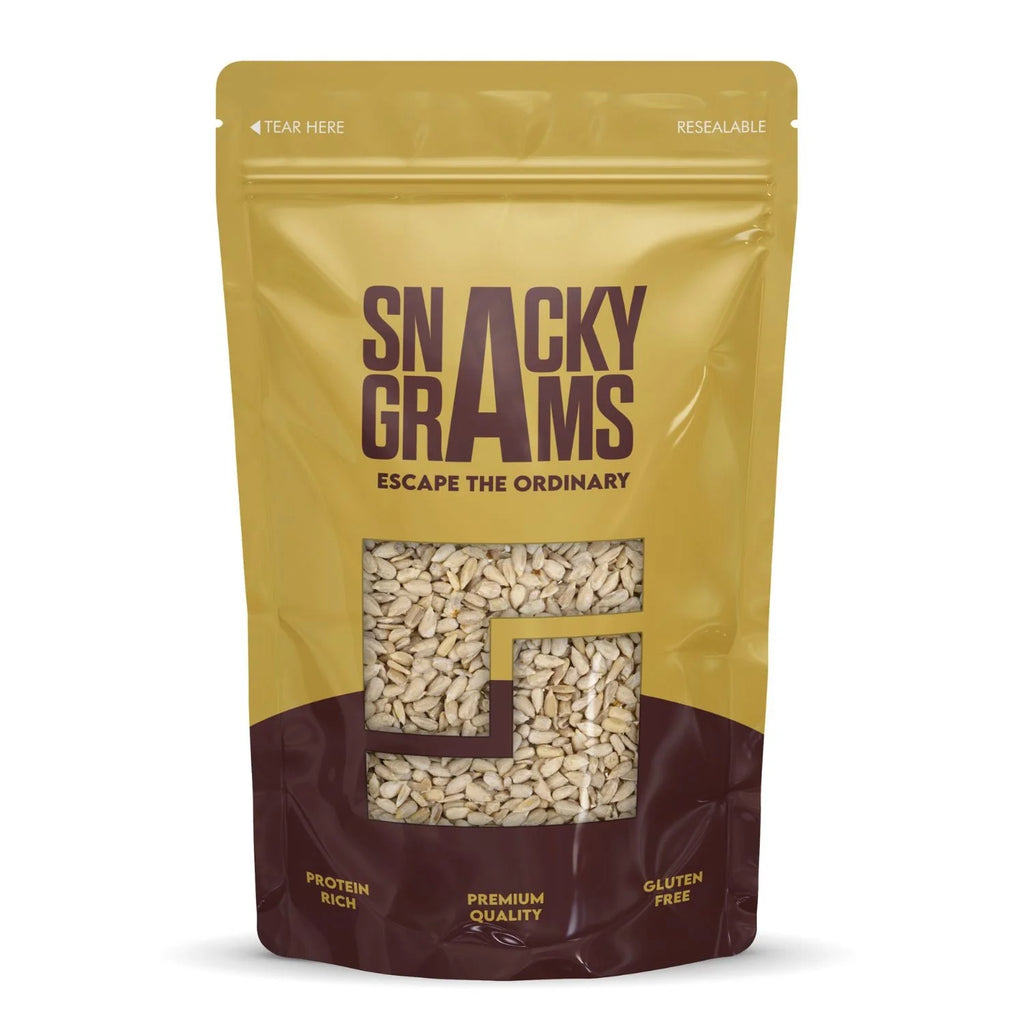 sunflower seeds in a pouch of snacky grams